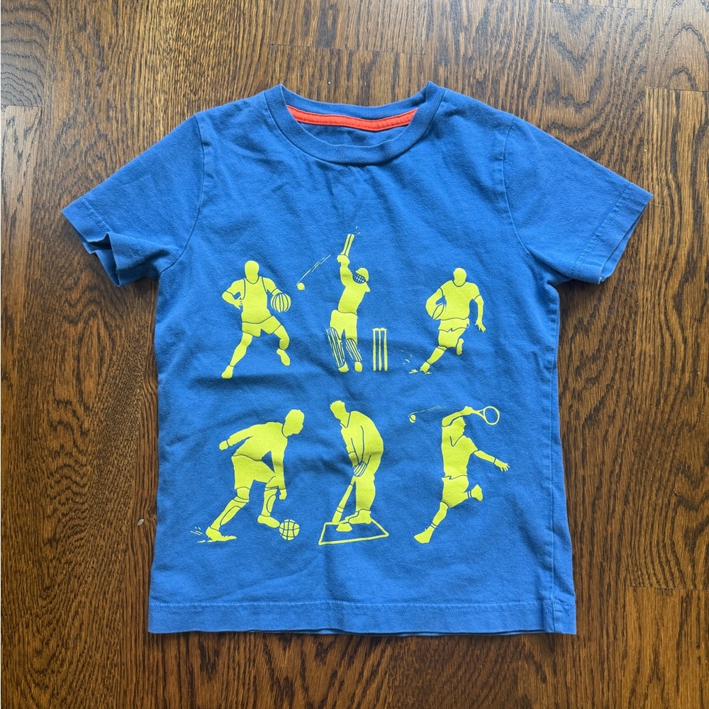 Mini Boden graphic tee British sports - size 4-5